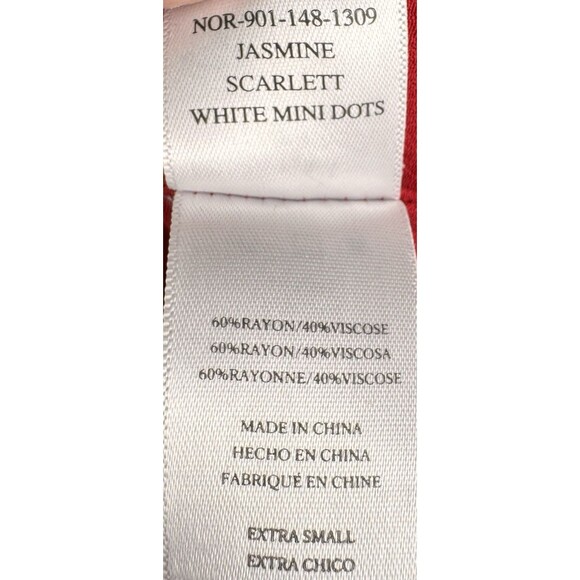 RAILS Dress Womens XS Jasmine Scarlett Red Smocked White Polka Dots Smocked - Picture 8 of 11